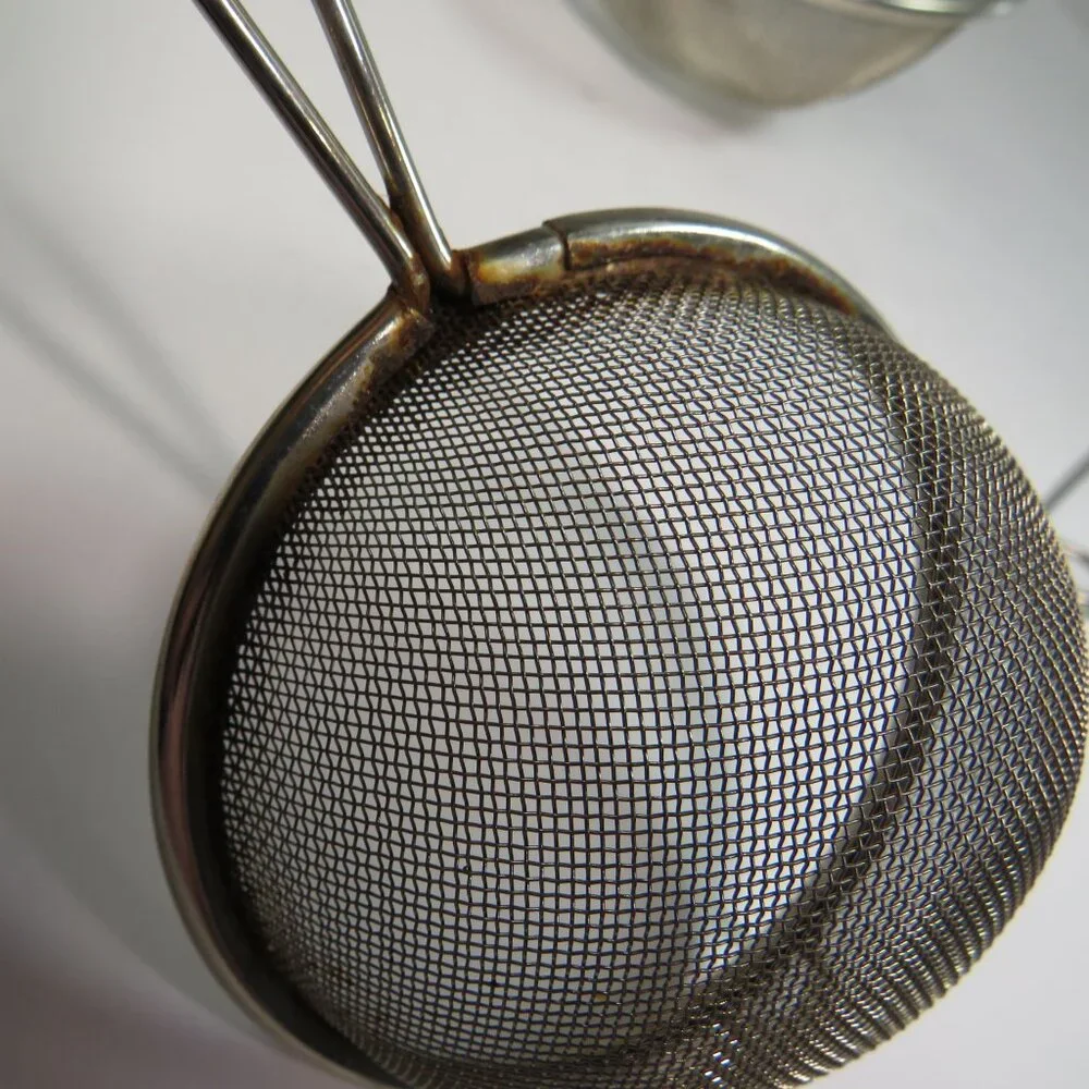 Fine Mesh Strainers (3) in three sizes Metal Handles Kitchen / Craft Tools